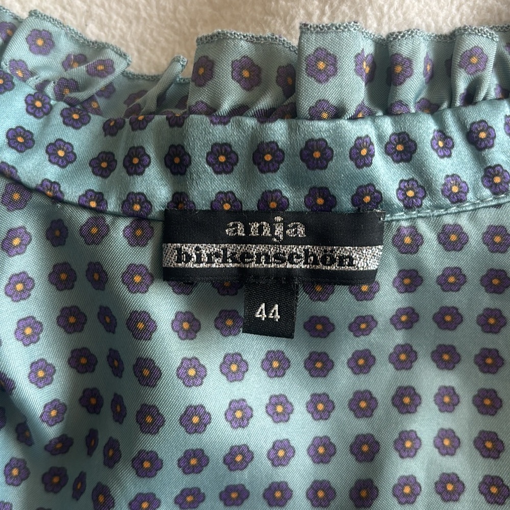 Satin Ruffled Button Down Blouse/Top - Picture 8 of 11